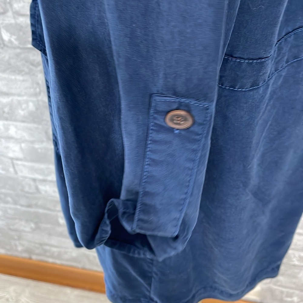 Sanctuary Navy Blue Cloudscape Draped Jacket NWT - image 3